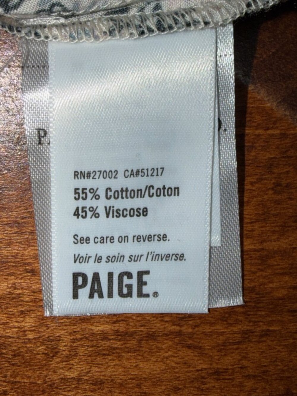 Paige "Elise" Ecru Floral Short-Sleeved Blouse - Size S - Picture 8 of 9